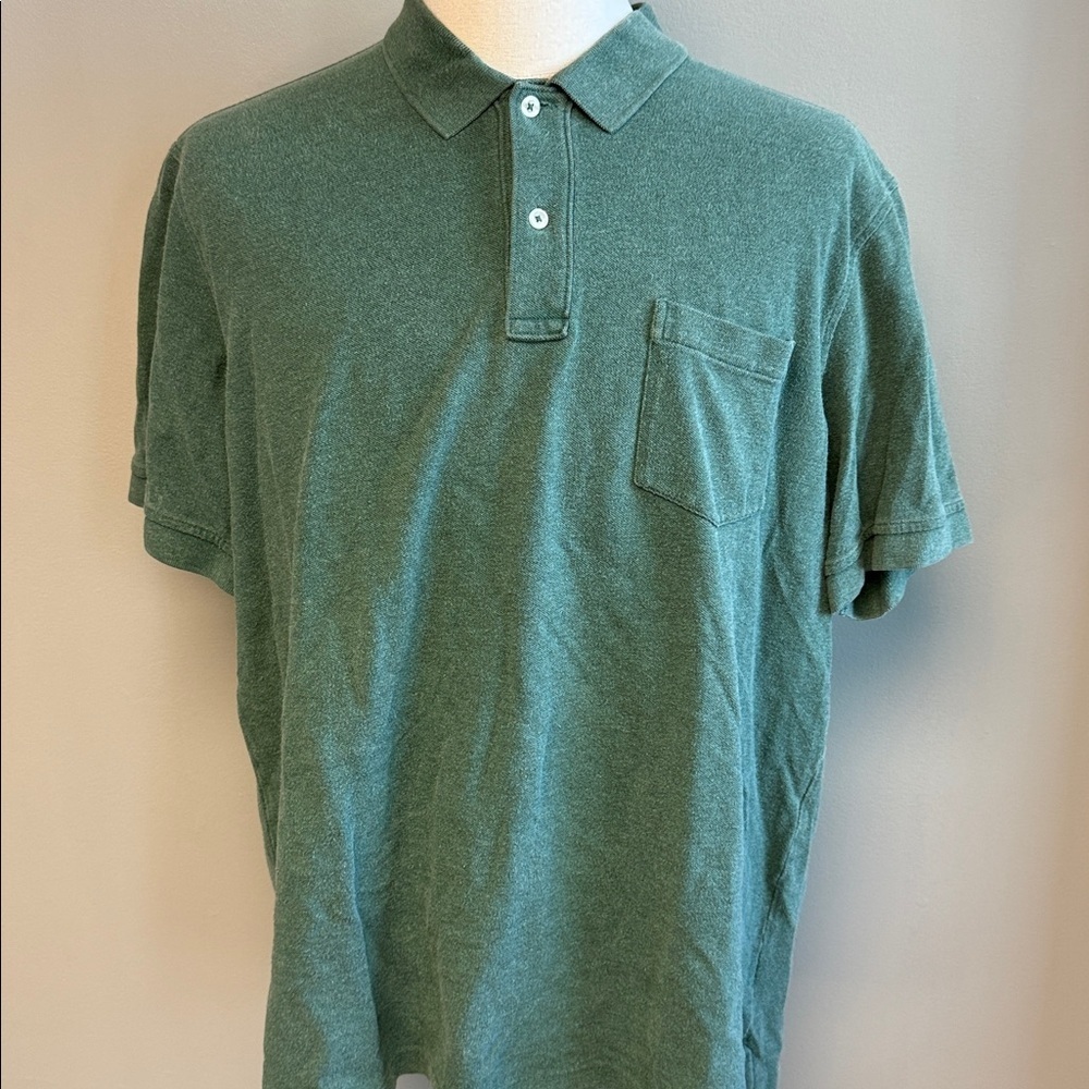 Lands' End Polo Shirt | 100% Cotton | Size XL | Green - Picture 4 of 7